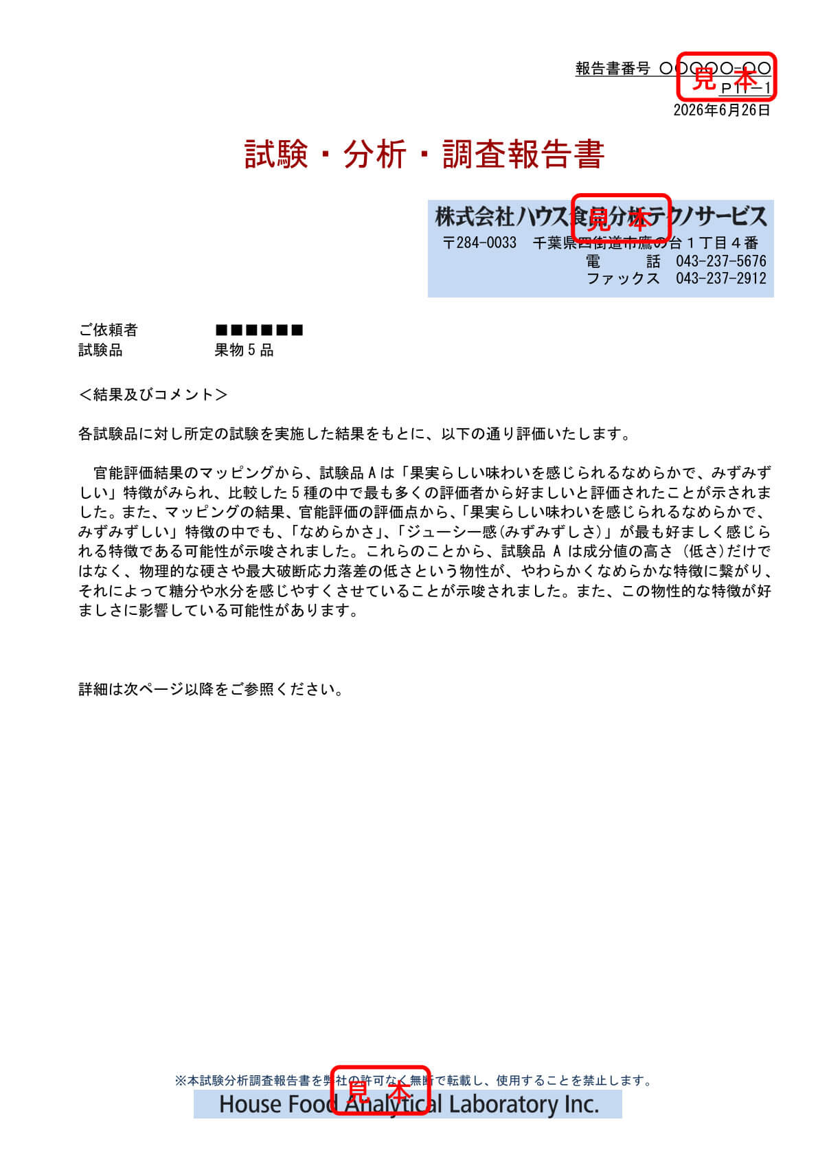 報告書プレビュー